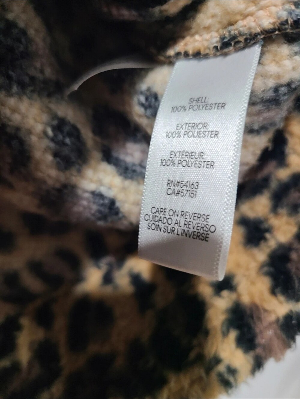 Calvin Klein Leopard Animal Print Fleece Sleeveless Vest Women's Small - Picture 6 of 7